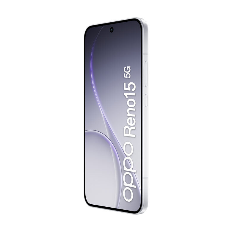 OPPO Reno15 5G AI Smartphone, Tripla fotocamera 50+50+8MP, Selfie 50MP, Display 6.59” 120HZ AMOLED FHD+, 6500mAh, RAM 8GB(Esp2GB/4GB/8GB)+ROM 512GB [Versione Italia], Aurora White