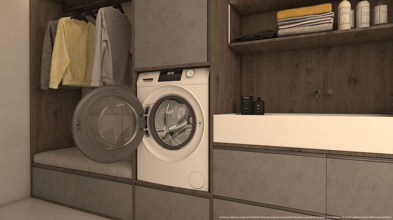 Haier HWD100-BP16929AS Serie 1 Lavasciuga A Libera Installazione 10+6 Kg, 1600 Giri, Inverter, Refresh, Classe A-20%, Bianco
