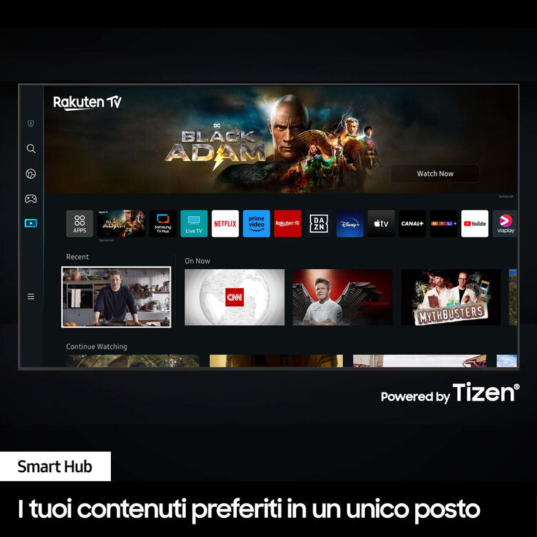 Samsung QE98Q80CATXZT Televisione Smart TV 98 Pollici Qled 4K Serie 8 Superslim Carbon Silver