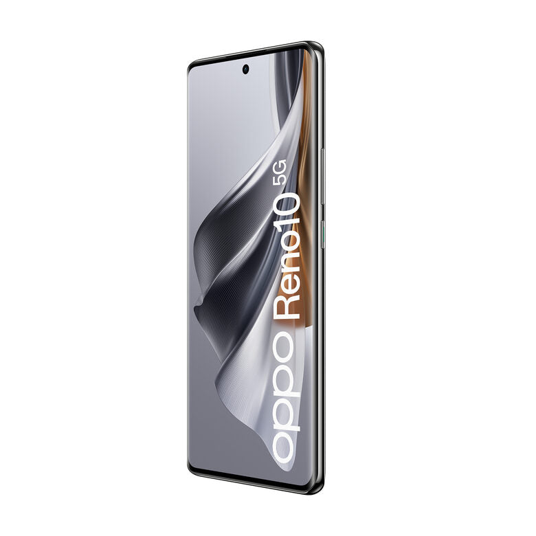 OPPO Reno Smartphone 5G, AI Tripla fotocamera 64+32+8MP, Selfie 32MP, Display 6.7" 120HZ AMOLED, 5000 mAh, RAM 8GB (Esp. fino 16GB) + ROM 256GB, [Versione Italia], Colore Silvery Grey