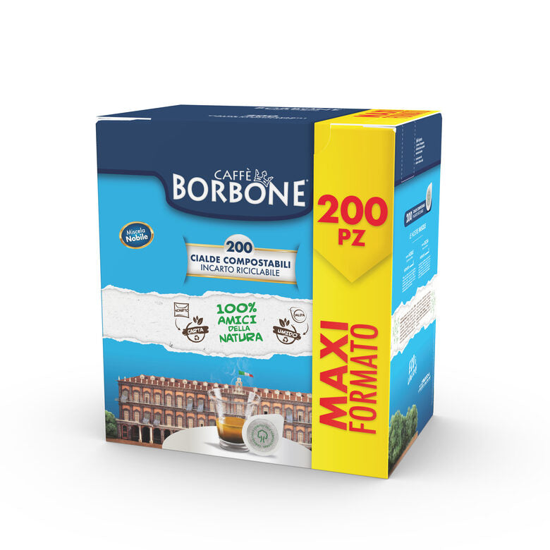 Caffè Borbone Miscela Nobile in cialde da 44mm compostabili, 200pz, compatibili con macchine con sistema Easy Serving Espresso