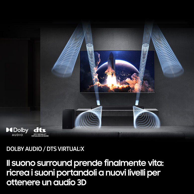 Samsung Q-series Soundbar HW-Q600F/ZF, Audio 3.1.2 canali , Wireless Dolby Atmos, 2025