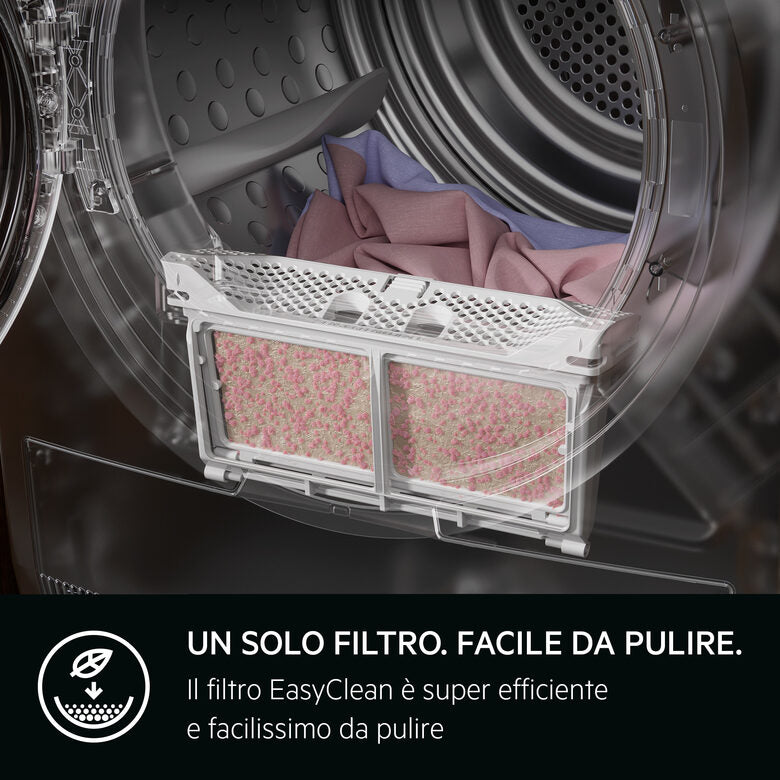 AEG TR7HE9C Serie 7000 Asciugatrice A Libera Installazione 9 Kg, Pompa Di Calore, Sensidry®, Mixdry, Precise Dry, Classe C, Bianco