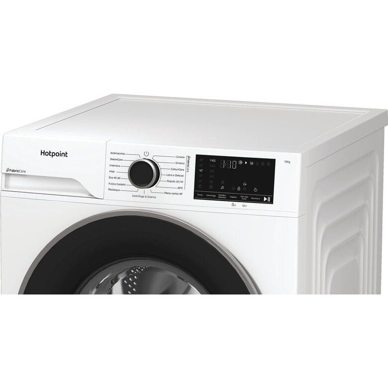 Hotpoint Ariston HB 123 CARE IT Délica Lavatrice A Libera Installazione 12 Kg, 1300 Giri, Motore Inverter, Pethair Care, Classe A, Bianco