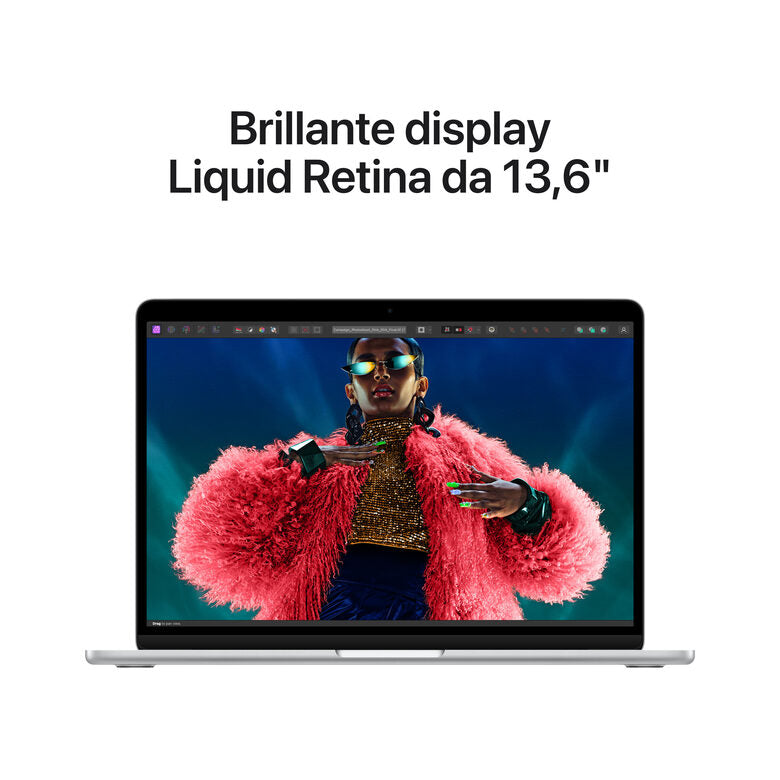 Apple MacBook Air 13": Chip M3 con CPU 8-core e GPU 10-core, 512GB SSD - Argento