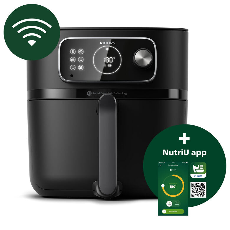 Philips 7000 series HD9876/90 Airfryer, 8.3L, Friggitrice 22-in-1, App per ricette