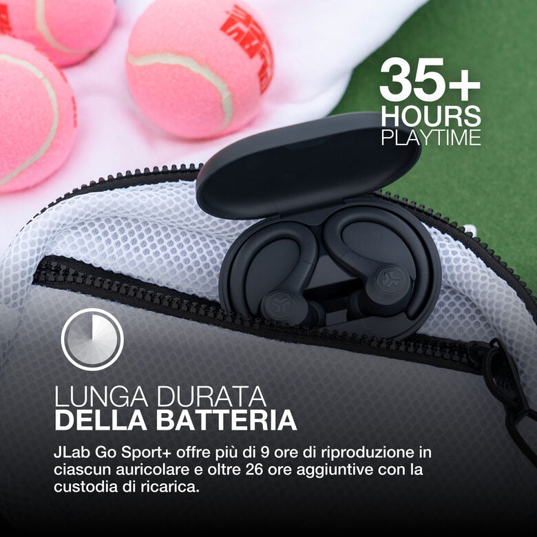 JLab Go Air Sport True Wireless Auricolare True Wireless Stereo (TWS) A clip Bluetooth Grafite