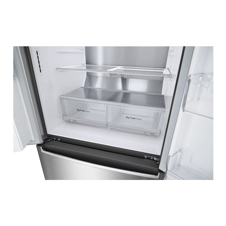 LG GML643PZ6F Frigorifero Multidoor Slim, Classe F, 517L, Dispenser con UVnano, Wi-Fi, Inox
