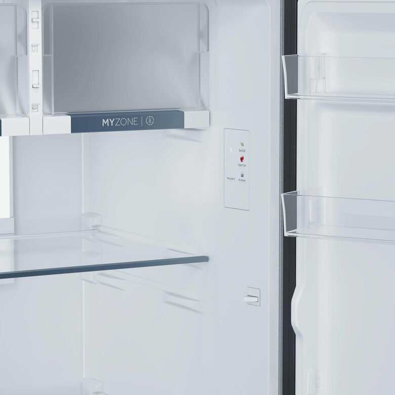 Haier HPR5718ENMX Frigorifero Combinato A Libera Installazione, Tecnologia Total No Frost, Sistema LED Daylight, Classe E, Acciaio Inox