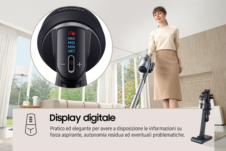 Samsung Aspirapolvere senza filo Jet™ 95 multi extra 210W VS20C955CTK