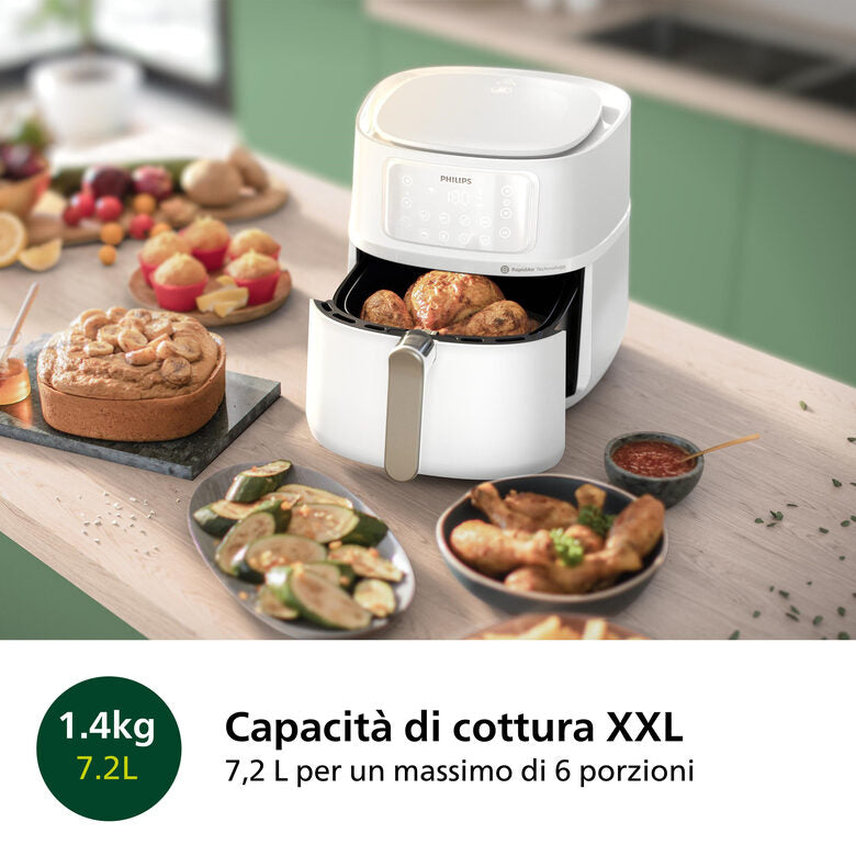 Philips 5000 series Airfryer 7.2L, Friggitrice ad aria 16-in-1, App per ricette, HD9285/00