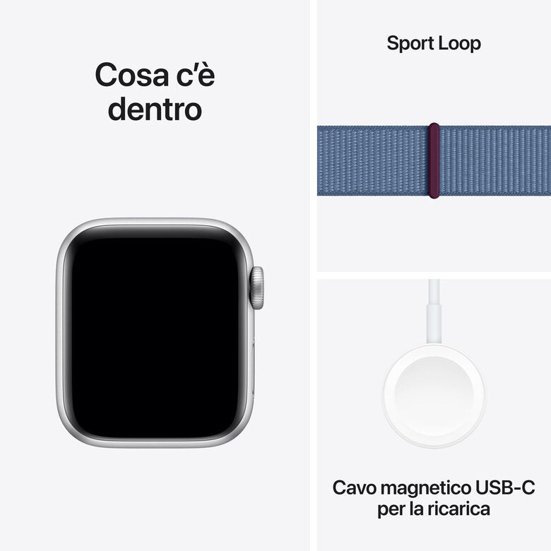 Apple Watch SE GPS Cassa 40mm in Alluminio con Cinturino Sport Loop Blu Inverno