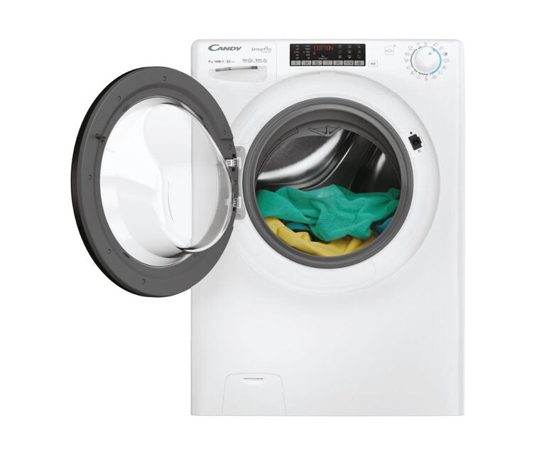 Candy CSO 496TWMB6/1-S Lavatrice A Libera Installazione 9 Kg, 1400 Giri, Smart Pro Inverter, Snap&Wash, Quick&Clean, Classe A, Bianco