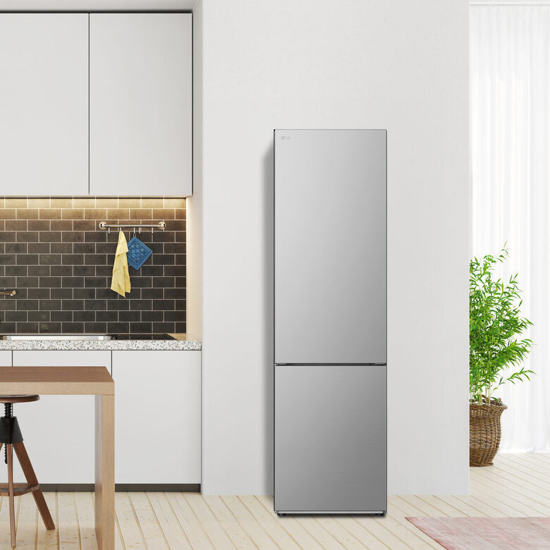 LG GBV22NCBPY Frigorifero Combinato A Libera Installazione, Total No Frost, Door Cooling, Fresh Converter, Smart Diagnosis, Classe B, Prime Silver