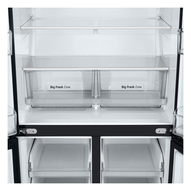 LG InstaView GMV860EPDE Frigorifero Multidoor Slim, Classe E, 530L, Wi-Fi, Linear Cooling, Essence Matte Black