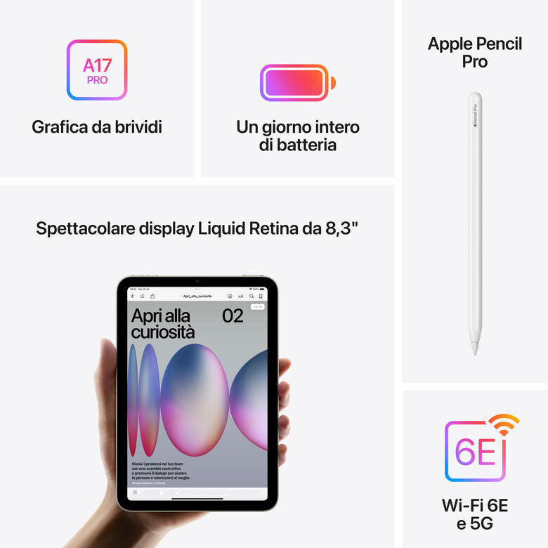 Apple iPad mini Wi-Fi + Cellular 128GB - Galassia