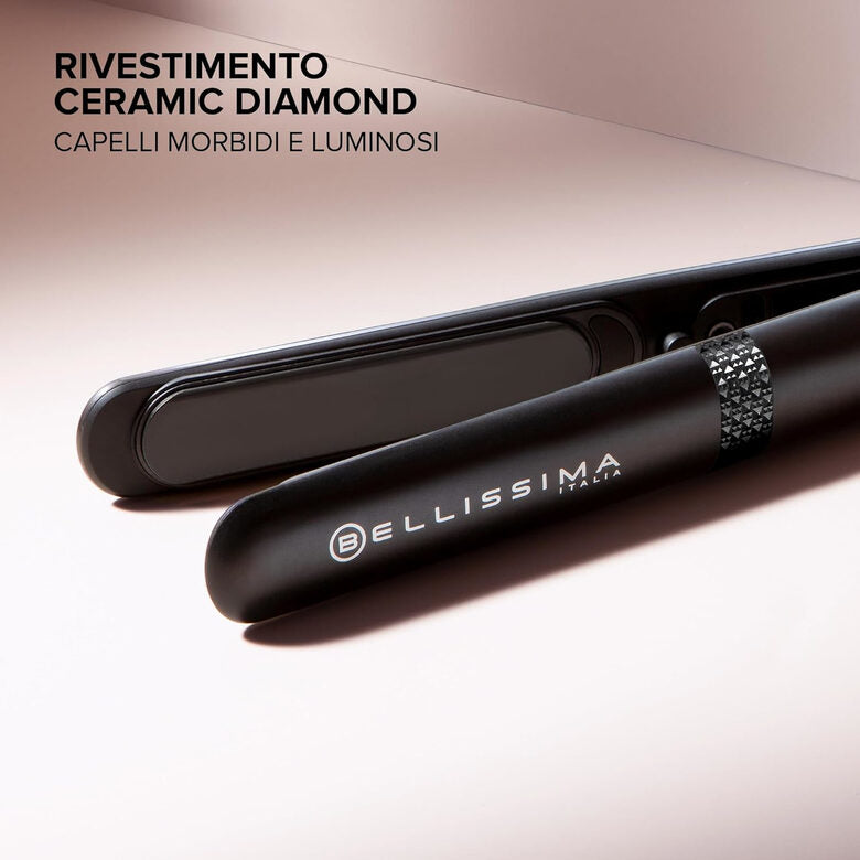 Bellissima Imetec Piastra Creativity, Rivestimento Ceramica Diamond, 5 Temperature,funzione Memory