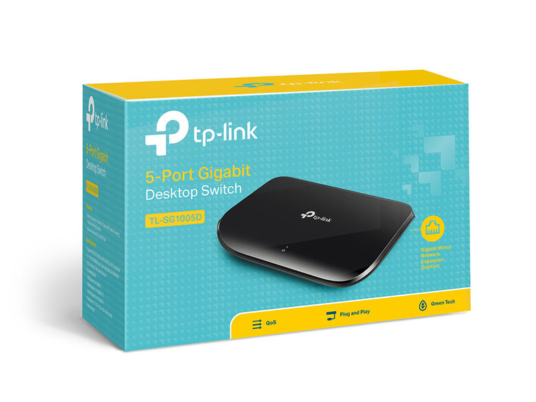 TP-Link TL-SG1005D switch di rete Non gestito Gigabit Ethernet (10/100/1000) Nero