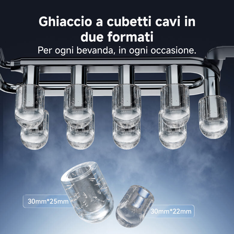Dreame Aura Macchina per la produzione di cubetti di ghiaccio integrata/indipendente 12 kg/24h Nero, Oro