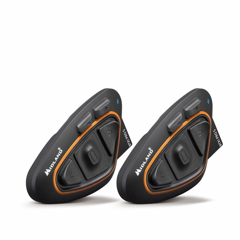 Midland BTX1 Pro S interfono da moto 800 m Nero, Arancione
