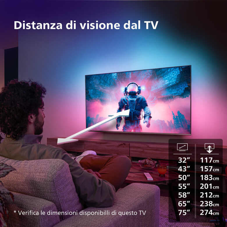 Philips Ambilight TV 8118 43" 4K Ultra HD Dolby Vision e Dolby Atmos Smart TV