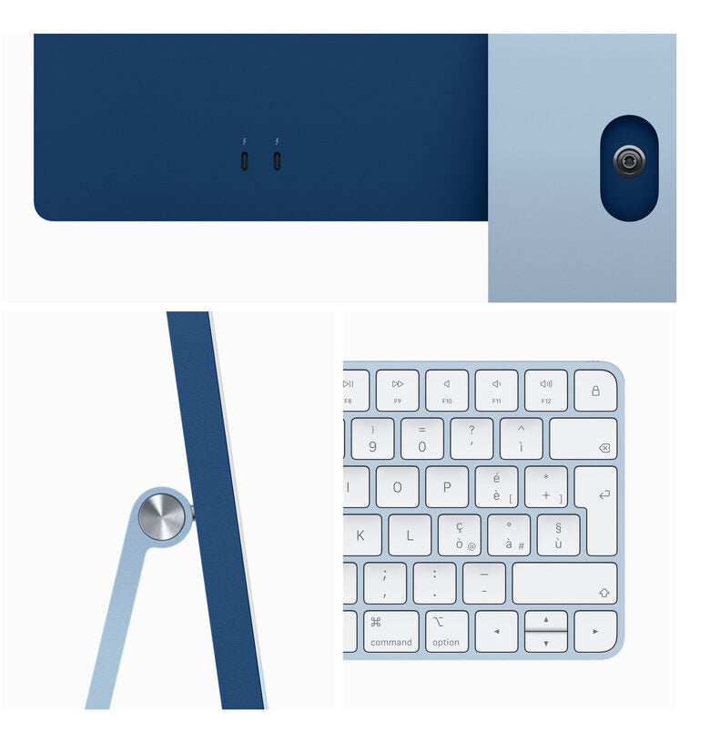 Apple iMac con Retina 24'' Display 4.5K M3 chip con 8‑core CPU e 8‑core GPU, 256GB SSD - Blu