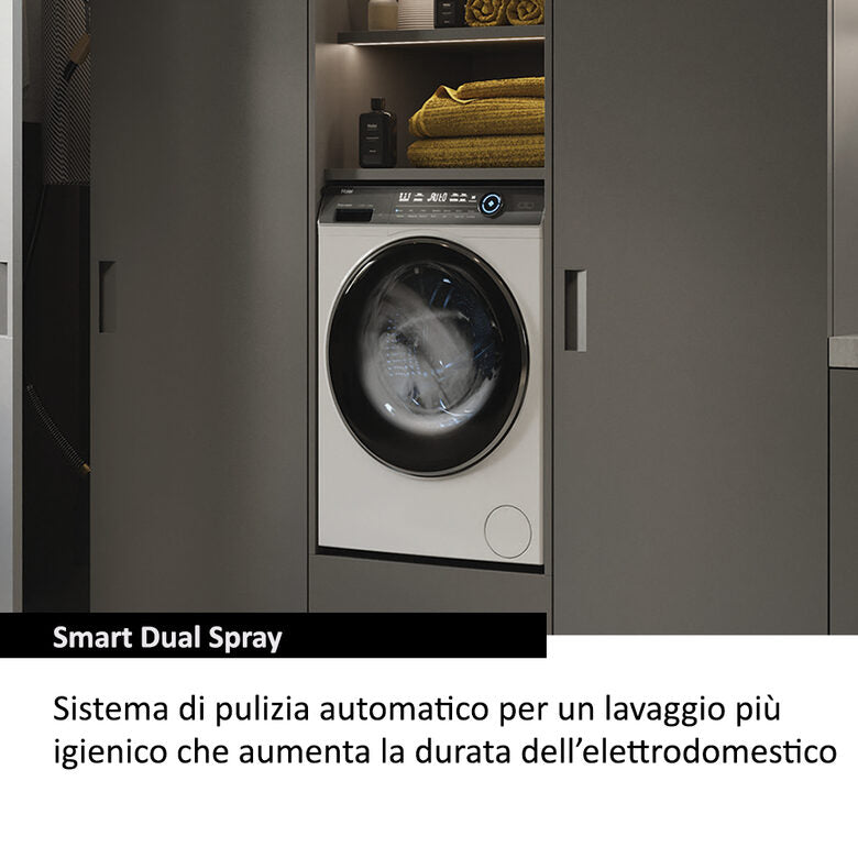 Haier HW110-B14979EU1IT I-Pro Serie 7 Plus Lavatrice A Libera Installazione 11 Kg, 1400 Giri, Classe A-30%, Bianco