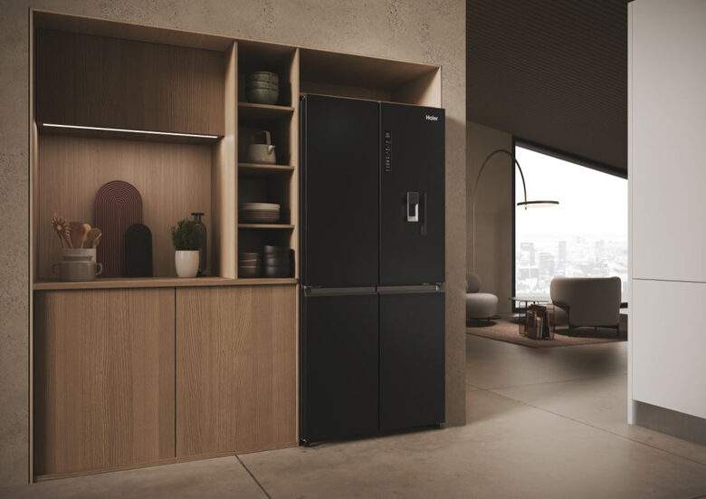 Haier Cube 83 Serie 3 HCR3818EWPT frigorifero side-by-side 463L Libera installazione E Antracite