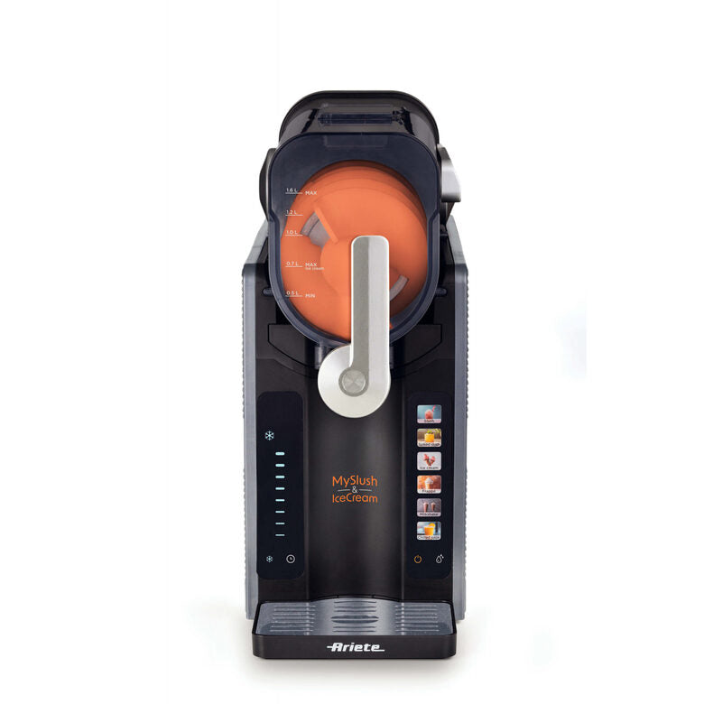 Ariete 655 MySlush & IceCream, Macchina per granite, gelati e frozen drink, Serbatoio 2,6L, 30-60 minuti di preparazione, 6 programmi automatici, Senza ghiaccio