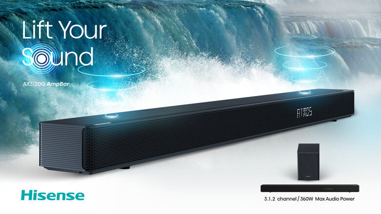 Hisense AX3120G altoparlante soundbar Nero 3.1.2 canali 360 W
