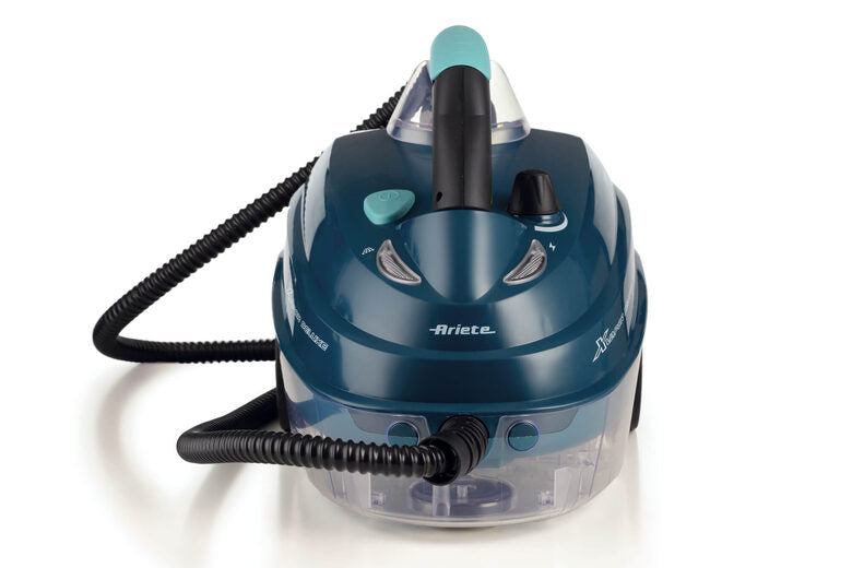 Ariete 4146 XVapor Deluxe, Pulitore a Vapore Mobile, 5 bar, Vano Portaccessori Integrato, Autonomia fino a 55', Cavo 6 m, 1500W, Blu