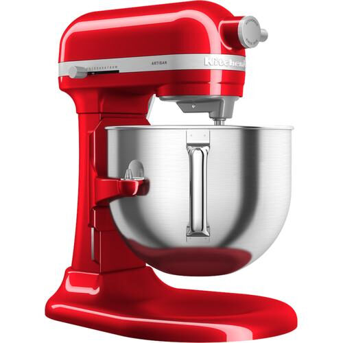 KitchenAid 5KSM70SHXECA Sbattitore con base 375 W Grigio, Rosso, Acciaio inox