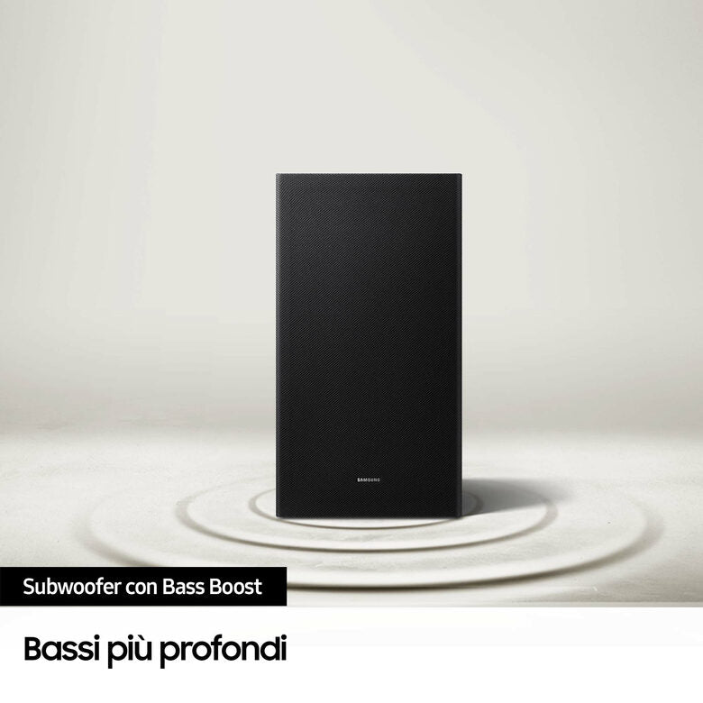 Samsung Soundbar HW-B650D/ZF Serie B, 4 Speaker, Wireless Dolby 5.1ch, Audio a 3.1 Canali, Surround sound expansion, Compatibile con Alexa e Google Assistant, Black