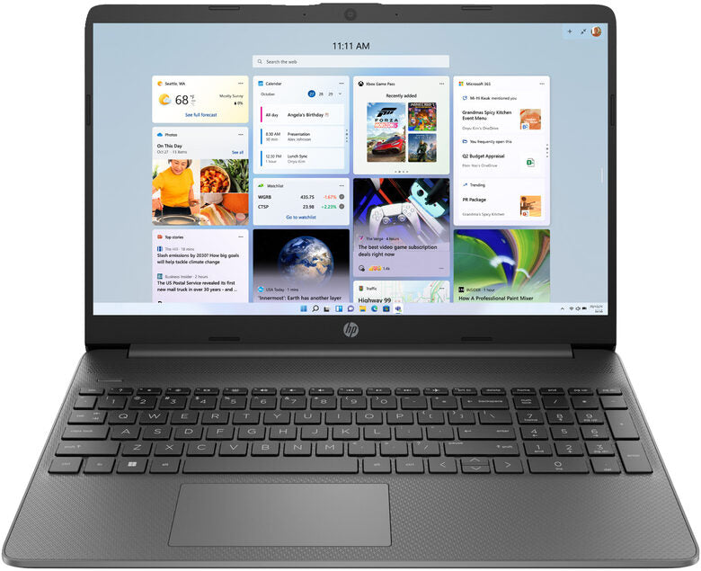 HP 15s-fq3013nl Intel® Celeron® N4500 Computer portatile 39,6 cm (15.6") HD 4 GB DDR4-SDRAM 128 GB SSD Wi-Fi 5 (802.11ac) Windows 11 Home in S mode Grigio