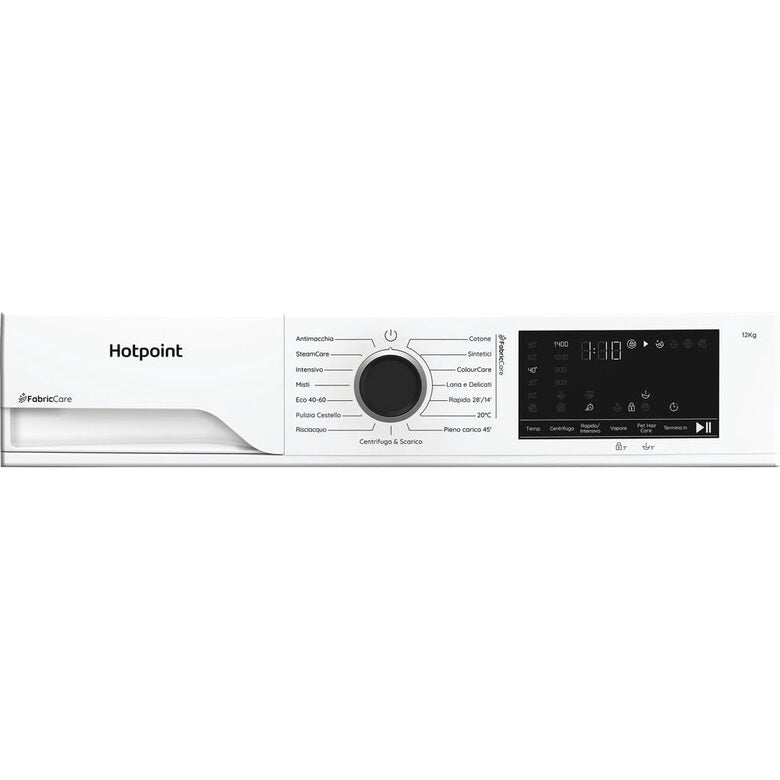 Hotpoint Ariston HB 123 CARE IT Délica Lavatrice A Libera Installazione 12 Kg, 1300 Giri, Motore Inverter, Pethair Care, Classe A, Bianco