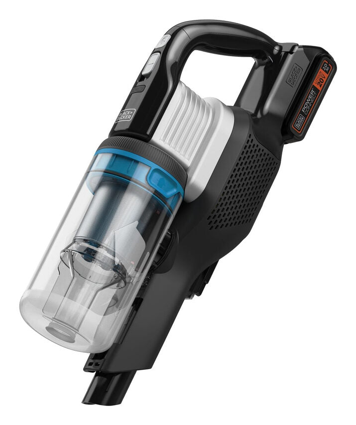 Black & Decker BHFEB520D1 aspirapolvere senza filo Nero, Trasparente, Bianco Senza sacchetto