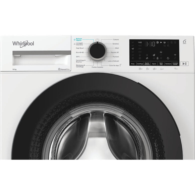 Whirlpool WAM 09WB IT Lavatrice Smart A Libera Installazione 10 Kg, 1400 Giri, Classe A, Bianco, Wi-fi