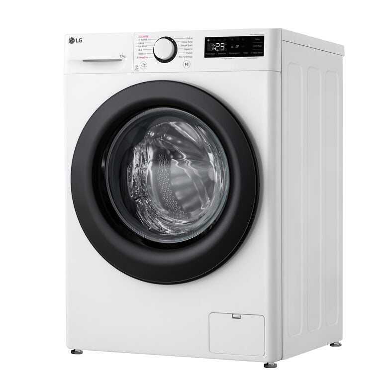 LG F4R3013NSWB Lavatrice A Libera Installazione 13 Kg, 1400 Giri, Tecnologia AI DD™, Lavaggio A Vapore, Allergy Care, Motore Inverter Direct Drive™, Classe A-20%, Bianco