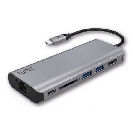 TUNIT TTHBCSG hub di interfaccia USB tipo-C Grigio