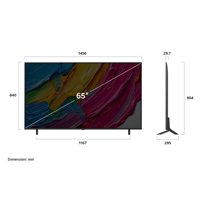 LG QNED AI 65QNED80A6A TV Serie QNED80 65'' 4K, α7 Gen8, HDR10, 20W, 3 HDMI con Game Optimizer, Smart TV WebOS 25