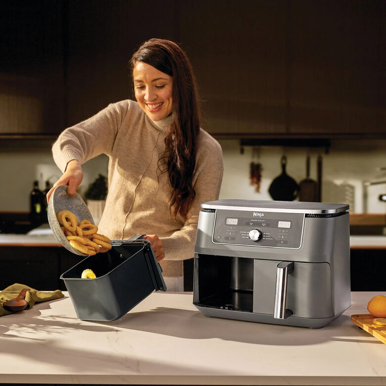 Ninja Foodi MAX Dual Zone DZ400EU Friggitrice ad Aria Doppio Cestello 9,5 L 2470 W Grigio Gunmetal