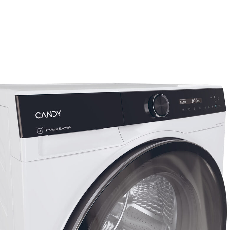 Candy BWS 4128B8-S Lavasciuga A Libera Installazione 12 Kg, 1400 Giri, ProWash&Dry, Proactive Ecowash, Candy Clean Shields, Soft Drum, Classe D, Bianco