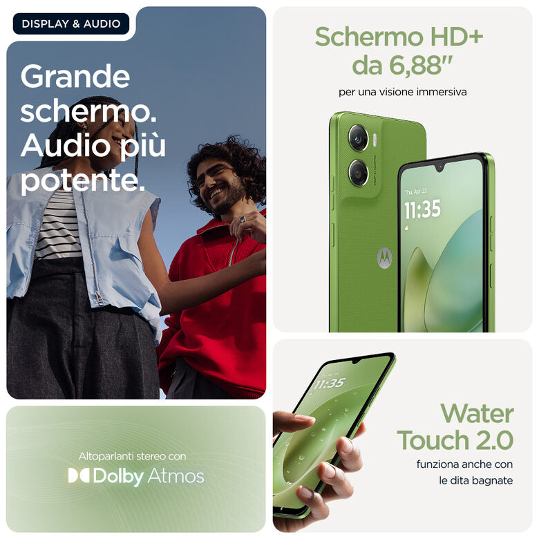 Motorola moto g06 17,5 cm (6.88") Doppia SIM Android 15 4G USB tipo-C 8 GB 256 GB 5200 mAh Verde