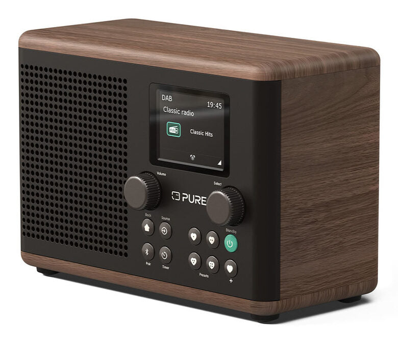 Pure Radio Classic H4 Black/Walnut DAB