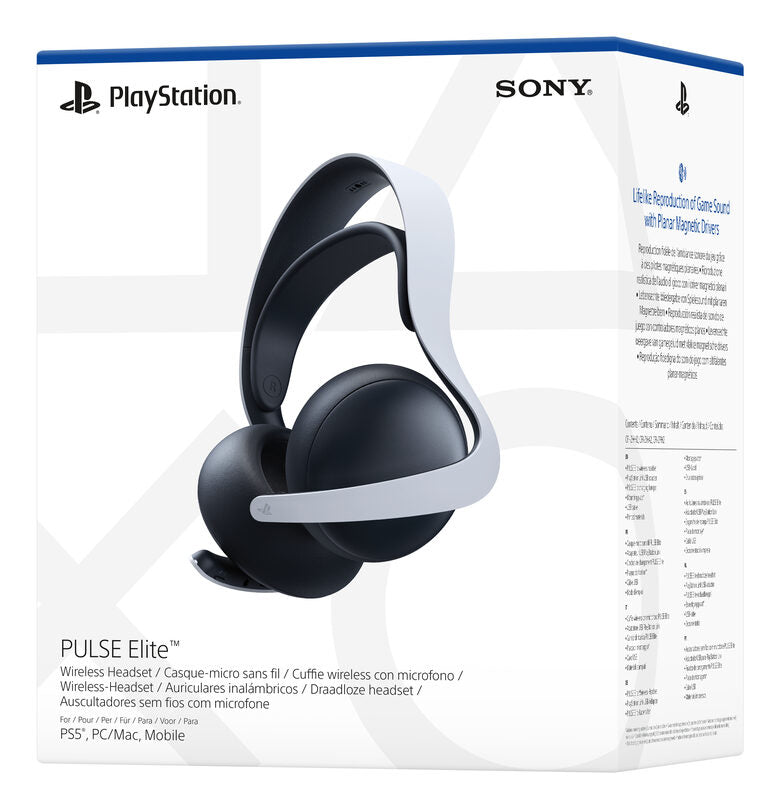 Sony PULSE Elite Auricolare Wireless A Padiglione Gaming Bluetooth Nero, Bianco