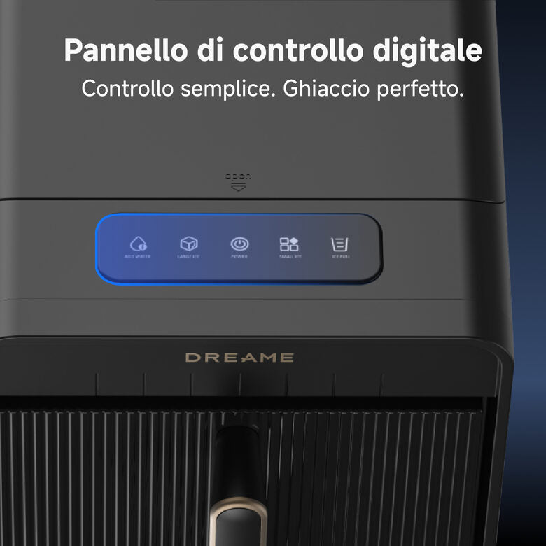 Dreame Aura Macchina per la produzione di cubetti di ghiaccio integrata/indipendente 12 kg/24h Nero, Oro
