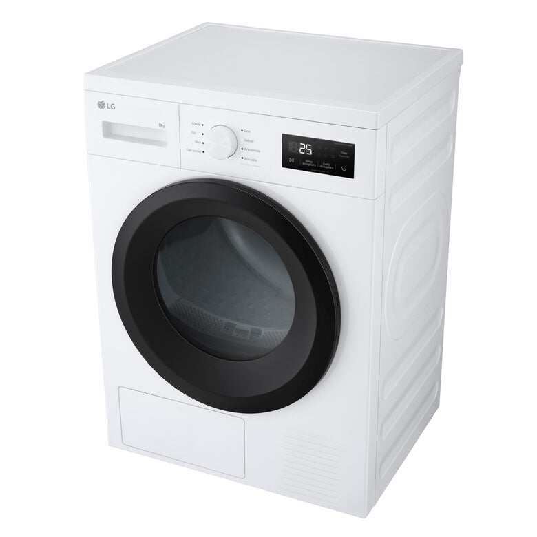 LG RNA1008NWK Asciugatrice 8kg Pompa di calore, Classe D, 8 programmi, Sensore asciugatura