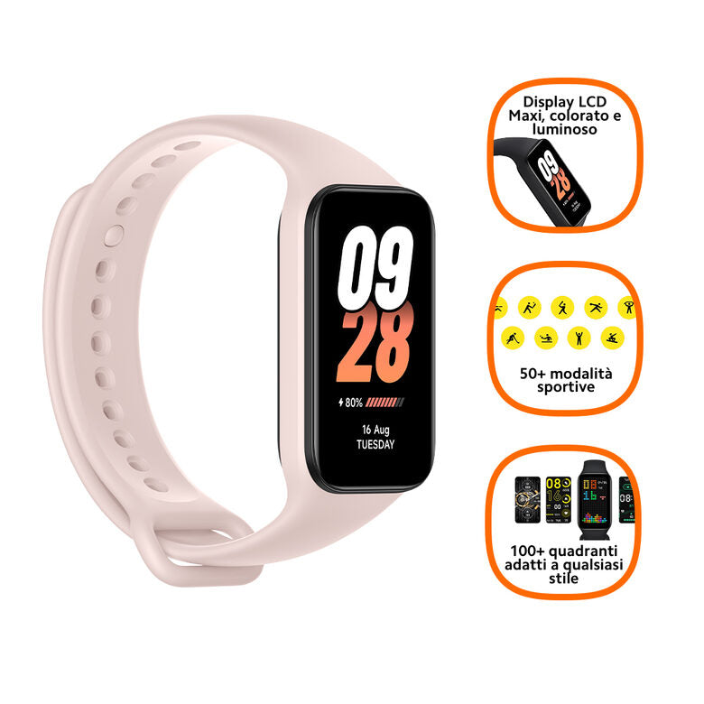 Xiaomi Smart Band 8 Active TFT Tracciatore di attività a clip/da polso 3,73 cm (1.47") Rosa