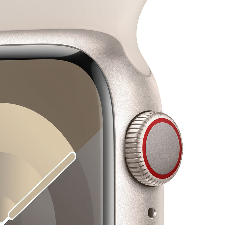 Apple Watch Series 9 GPS + Cellular Cassa 41mm in Alluminio Galassia con Cinturino Sport Galassia - S/M