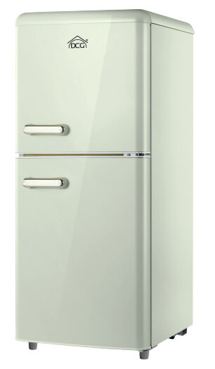 DCG Eltronic MF110CCDP Frigorifero Combinato A Libera Installazione, Autoscongelamento Defrost, Termostato Regolabile, Panna